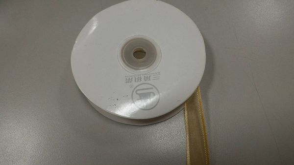 緞帶-23  黃色(偏金)緞帶(寬2cm)5碼
