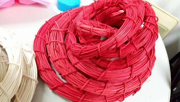 藤圈類-24 紅色藤圈(外直徑25cm)*1