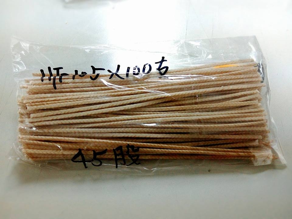 HTP105進口大豆蠟棉芯-2  長15公分45股*10支